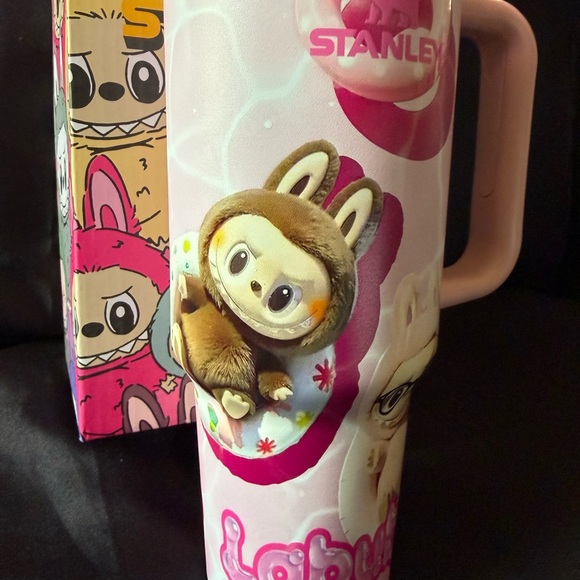 New Stanley 40oz Pink Monster Characters in Pool with Special Box and a Straw - Picture 4 of 8